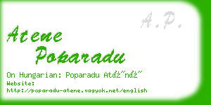 atene poparadu business card